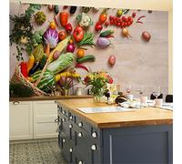 Muralo Papier Peint Intissé Fruits Légumes Nature - 90x60 cm
