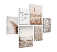 Muralo Tableau Décoration Murale Boho Beige - 30x40 cm | Tableau déco haute définition, pose facile, motif haute définition - déco tendance pour toute la maison