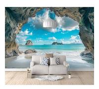 Murals Photo Self-adhesive Wallpaper Beach landscape caves 100x70cm 3D Mural Wall Art Poster Picture Boy Girl Bedroom Gift Decoration Stickers