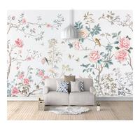 Murals Photo Self-adhesive Wallpaper Nordic flowers and birds are simple beige 100x70cm 3D Bedroom Wall Sticker Poster Picture Gift Decoration For Living Room Office