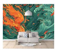 Murals Photo Self-adhesive Wallpaper Oriental mythology phoenix 100x70cm 3D Bedroom Wall Sticker Poster Picture Gift Decoration For Living Room Office