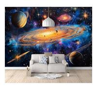 Murals Photo Self-adhesive Wallpaper Solar system planets cosmic blue 100x70cm 3D Bedroom Wall Sticker Poster Picture Gift Decoration For Living Room Office