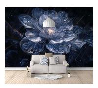 Murals Photo Self-adhesive Wallpaper Vintage dark flower blue 100x70cm 3D Bedroom Wall Sticker Poster Picture Gift Decoration For Living Room