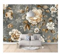 Murals Photo Self-adhesive Wallpaper Vintage floral grey 100x70cm 3D Bedroom Wall Sticker Poster Picture Gift Decoration For Living Room Office
