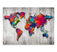 murando - 3D ILLUSION D'OPTIQUE - 140x100 cm Papier peint intissé - Tableaux muraux - Déco - Carte du Monde Continent