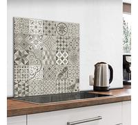 murando - Crédence Verre Cuisine 60x60 cm - Plaque Anti-Projection - Couvercle Anti-éclaboussures crédence - Revêtement Carreaux - Plaque en Verre trempé - Carreaux Mosaïque f-C-0429-aq-a