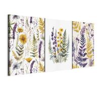 murando - Ensemble de 3 Tableaux d'Art Décoratif Harmonie de Nature 180x90 | 3 Pièces de 60x90 cm Chacune, Tableau Triptyque Décoration Murale Chambre, Impression sur Toile, Clous Inclus