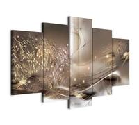 murando - Grand Tableau Décoration Murale Chambre, Abstrait, 225x112 cm | Clous Inclus, Impression sur Toile, Tableaux, Posters et Arts Décoratifs, Vert, Abstraction Délicate de Pissenlits
