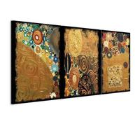 murando - Grand Tableau Mural Décoration Moderne Salon, Abstrait, 180x90 cm | Clous Inclus, Impression sur Toile, Tableaux, Posters et Arts Décoratifs, Doré, Abstraction Artistique Géométrique Cercles