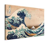 murando - Grand Tableau Mural Décoration Moderne Salon, Vintage, 120x80 cm | Clous Inclus, Impression sur Toile, Tableaux, Posters et Arts Décoratifs, Bleues, Inscriptions de la Mer du Japon Rétro