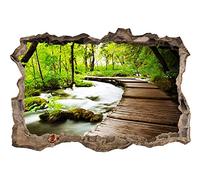 murando - Illusion d'optique 3D - 140x100 cm - Papier peint intissé - Tableaux muraux - Déco - Trou dans le mur - Nature c-C-0104-t-a