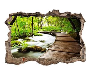 murando - Illusion d'optique 3D - 140x100 cm - Papier peint intissé - Tableaux muraux - Déco - Trou dans le mur - Nature c-C-0104-t-a