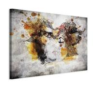 murando Impression sur toile intissee Visage 90x60 cm tableau tableaux decoration murale photo image artistique photographie graphique 1 piece Paire Embrasser Amour comme peint h-C-10016-b-a