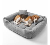 murando - Panier Chien Petite Taille avec 2 Coussins 60x75, Lit pour Chiens | Gris, Velours Doux, Couchage Chien avec 3 Bords Surélevés, Panier Lavable, Panier anti-dérapant, Coussin Chiens