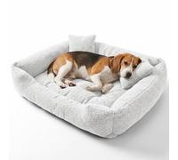 murando - Panier pour Chien Moyen Taille, 2 Coussins 60x75cm Coussin Chiens | Crème, Tissu Bou oux, Couchage Chien avec 3 Bords Surélevés, Panier Chien Lavable, Panier anti-dérapant