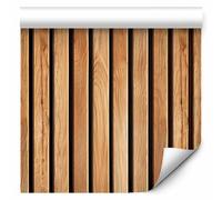 murando - Papier Peint adhésif 10m Panneaux en bois 3D XXL - Mural Decoration Feuille Autocollante Stickers pour Meubles Revetement Conception Muraux - Effet Planches de lattes Brun 2 f-H-10024-j-a