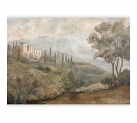 murando - Papier peint adhésif 196x140 cm - Revêtement - Paysage Verdoyant Pittoresque D'Arbres Parmi Les Maisons - Collines Toscanes Des Villas Italiennes c-H-10060-a-a