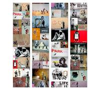 murando Papier Peint Adhésif PURO 10 m sans repetition Mural Décoration Feuille Autocollante Stickers XXL Poster Tableaux Muraux Tapisserie Photo Trompe l'oeil Banksy f-A-0237-j-b