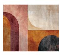 murando Papier peint Imperméable Motif Rétro années - 350x256 cm Décoration Murale XXL Poster Tableaux Muraux Tapisserie Photo imperméabiliser - Création Effet terre cuite Orange a-H-10013-a-a