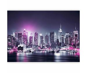 murando - Papier peint intissé 350x256 cm - Papier peint - Trompe l oeil - Tableaux muraux déco XXL - New York City ville NY Manhattan nuit Panorama highrise gratte-ciel d-C-0012-a-d