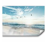 murando - Papier peint intissé Mer Plage 100x70 cm Décoration Murale XXL Poster Tableaux Muraux Tapisserie Panoramique Photo Trompe l'oeil Ciel Oiseaux Paysage Papiers peints - Nature b-B-10023-a-a