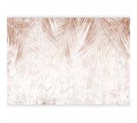 murando - Papier peint panoramique 100x70 cm - Revêtement mural chambre salon - Feuilles Tropicales Brindilles Abstraites Palmier Brun Bohème Nature Style Nuageux Tropiques Fond Blanc b-A-10322-a-b