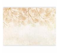 murando - Papier peint panoramique 200x140 cm - Revêtement mural chambre salon - Décoration murale design moderne - Fleurs De Jardin Feuilles Bohème Nature Blanc Délicat b-C-10177-a-b