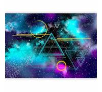 murando - Papier peint panoramique 250x175 cm - Revêtement mural chambre salon - Décoration design moderne - Cosmonaute Bureau Graphique Bleu Espace Galaxies Navigation Formes a-A-10328-a-a
