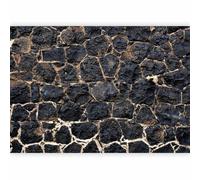 murando - Papier peint panoramique 250x175 cm - Revêtement mural chambre salon - Texture Du Motif De Coucher De Soleil D'Architecture Moderne En Pierre Noire f-A-0526-a-b