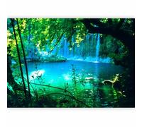 murando - Papier peint panoramique 350x256 cm - Revêtement mural chambre salon - Décoration murale design moderne - Arbres pierre nature paysage rivière türkiye eau cascade c-B-0132-a-a