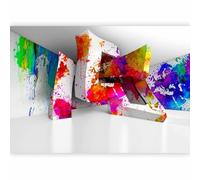 murando - Papier peint panoramique abstrait 350x256 cm - Revêtement mural décoration salon - Design moderne - Abstraction figures géométriques géométrique coloré moderne a-C-0099-a-a