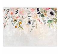 murando - Papier Peint Panoramique Adhésif Nature 343x256 cm - Murale Autocollante Décoration - Jaune gris marron beige - En floraison tendances plantes nature fleurs colorées b-C-0934-a-a