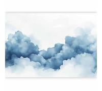 murando - Papier peint panoramique autocollant intissé 392x280 cm - Revêtement mural adhésif - Décoratif Moderne - Thème D'Un Ciel Bleu Avec Des Nuages Blancs Peints À L'Aquarelle c-H-10067-a-a