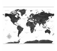 murando - Papier peint panoramique Carte du monde 350x256 cm - Revêtement mural décoration salon - Design moderne - Cartes des continents sous-titrés dans le monde anglais k-A-0422-a-a