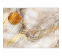 murando - Papier Peint Panoramique Intissé Abstrait 350x256 cm - Revêtement Mural pour Chambre Salon - Design Unique Moderne Décoration Murale - Jaune marron - Nuages de soleil a-A-10215-a-a