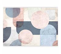 murando - Papier Peint Panoramique Intissé Abstrait 350x256 cm - Revêtement Mural pour Salon - Gris violet - moderne salon composition fond formes abstraction géométrique a-A-10359-a-a