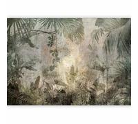 murando - Papier Peint Panoramique Intissé Nature 300x210 cm - Revêtement Mural pour Chambre Salon - Design Unique Moderne Décoration Murale - Beige vert blanc - b-C-10083-a-a