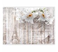 murando - Papier peint panoramique nature 300x210 cm - Revêtement mural décoration salon - Design moderne - Bois france fleurs lys ville paris plantes tour eiffel b-C-0211-a-a