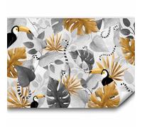 murando - Papier peint panoramique nature 400x280 cm - Revêtement mural décoration salon - Design moderne - Lémurien toucan plantes feuilles jungle tropical monstera b-A-10025-a-a