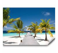 murando - Papier peint panoramique paysage 250x175 cm - Revêtement mural décoration salon - Design moderne - Bois arbres paysage mer ciel palmiers îles tropicales c-B-0539-a-a