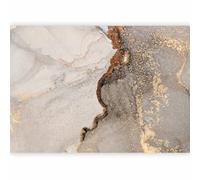 murando - Papier peint PREMIUM 200x140 cm - Revêtement mural chambre salon - Décoration design moderne - Abstrait Beige Brun Foncé Mouvement Vague Gris Transparent Art Abstraction a-B-10088-a-a
