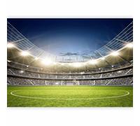 murando - Papier peint PREMIUM 200x140 cm - Revêtement mural chambre salon - Décoration murale design moderne - Le Terrain Final Vert Se Trouve Devant Le Stade De Football i-B-10024-a-a