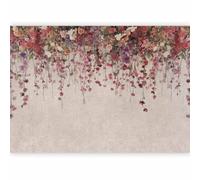 murando - Papiers peints intissés pour salons 350x256 cm - Design décoration - Fresque murale chambre adulte - Cascade de rideaux floraux pastel - Roses et fleurs suspendues b-H-10121-a-a