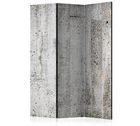 murando - Paravent à Deux côtés 135x172 cm - Séparateur de pièce en Bois Naturel avec Toile imprimée Pliable - Architecture Urbaine béton Moderne Pierre et simplicité Gris Texture Fond f-B-0022-z-b