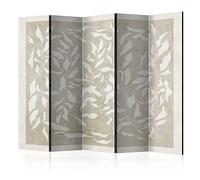 murando - Paravent Acoustique 225x172 cm - Séparateur de pièce avec Isolation phonique, Panneau insonorisant Bureau -Gentlestories Tendances scandiboho Abstraction Feuilles Plantes b-A-0893-z-c