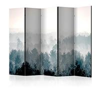 murando - Paravent intérieur Acoustique 225x172 cm - Séparateur de pièce avec Isolation phonique, Panneau insonorisant pour Bureau -Brume matinale Forêt mystérieuse c-C-0242-z-c
