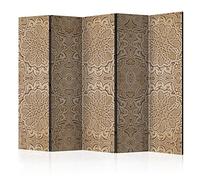 murando - Paravent intérieur Acoustique 225x172 cm - Séparateur de pièce avec Isolation phonique, Panneau insonorisant pour Bureau -Mandala orienter Fond Zen f-A-0815-z-c