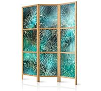 murando - Paravent Intérieur Japonais 135x172 cm - Séparateur de Pièce en Bois Naturel et Toile Imprimée - Cloison de Séparation pour Chambre - Paravent Oriental Portable et Pliable b-A-0830-z-b