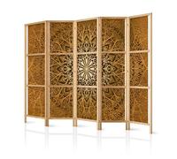 murando - Paravent Japonais Décoratif Intérieur, Mandala, 225x172 cm | 5 Panneaux, Toile Imprimée, Séparation de Pièce, Impression sur une Seule Face, Pliable, Cadre en Bois, Moderne pour Salon