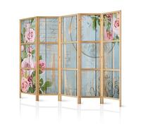 murando - Paravent Japonais Décoratif Intérieur, Paravent, 225x172 cm | 5 Panneaux, Toile Imprimée, Séparation de Pièce, Impression sur une Seule Face, Pliable, Cadre en Bois, Moderne pour Salon